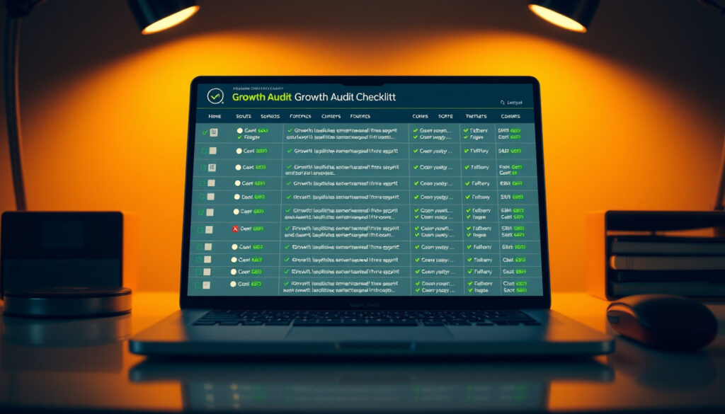 Comprehensive Shopify growth checklist covering CRO, email, paid ads, SEO, and retention with completion indicators