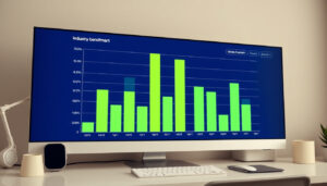 Industry conversion rate benchmark chart showing average Shopify CR by traffic source, device type, and product category for 2026