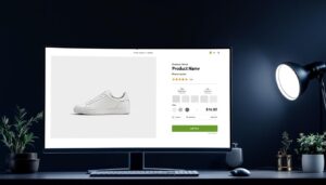 17 product page elements on a Shopify store that increase sales: hero image, price, CTA button, star ratings, size swatches, trust badges