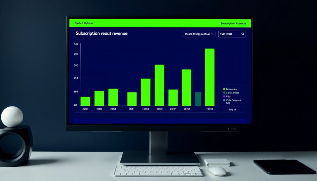 Shopify subscription analytics showing monthly recurring revenue, churn rate, active subscribers, and average subscription value