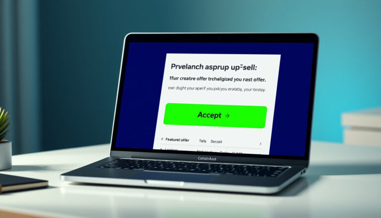 Shopify post-purchase upsell page showing a one-click add-on offer with product image, discount percentage, and accept/decline buttons