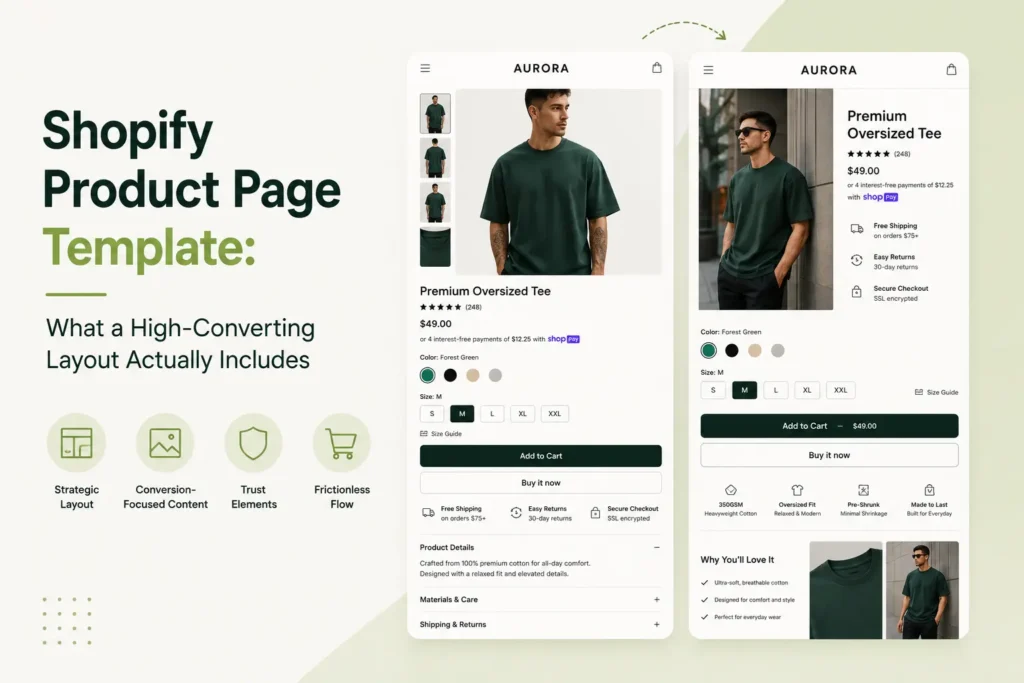 Shopify product page template