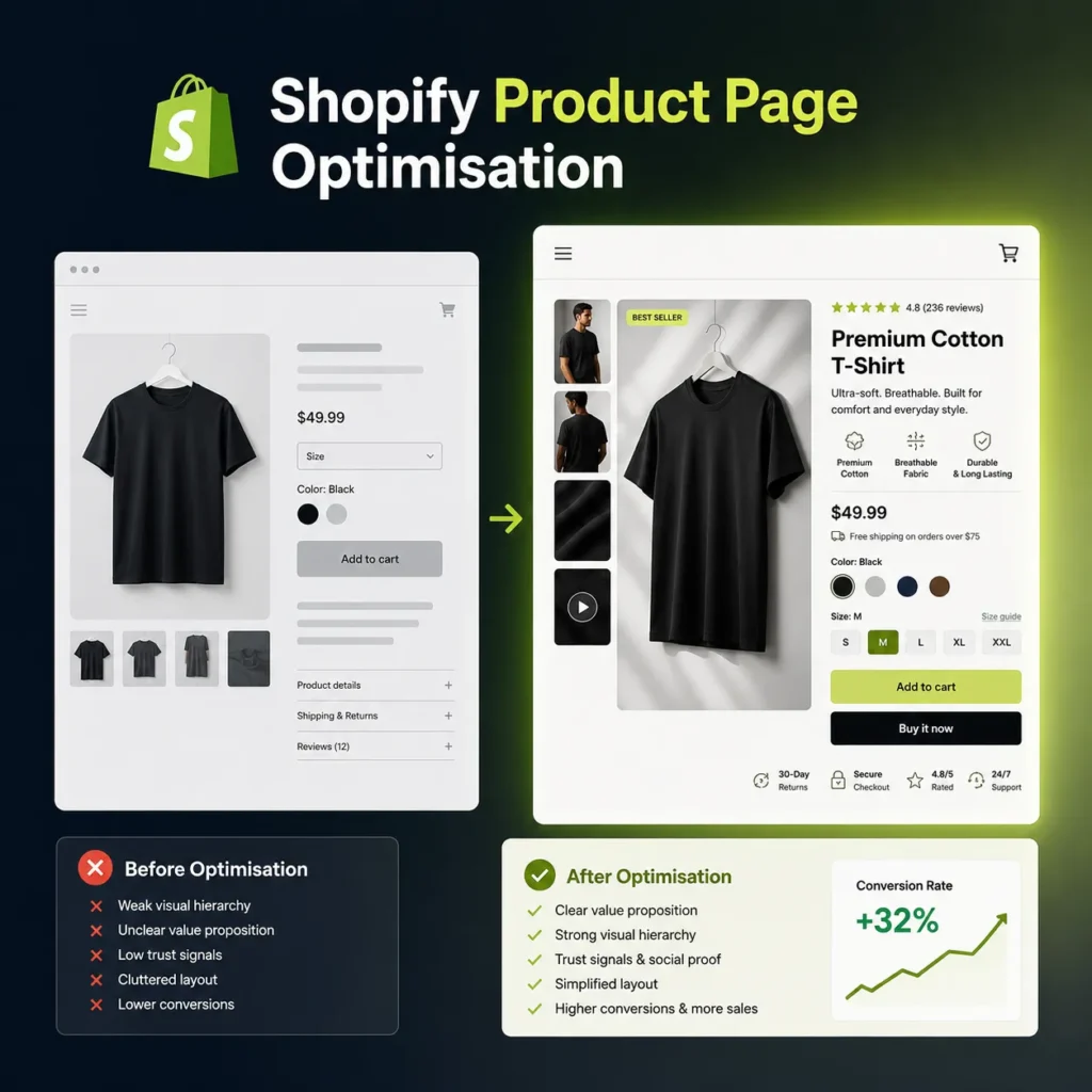 Shopify Product Page Optimisation