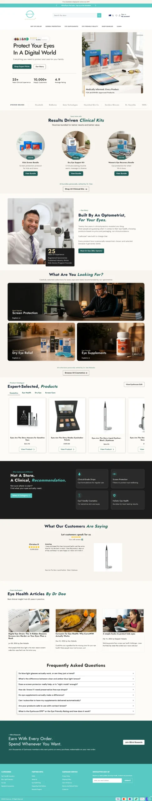 Eyehouse Australia full page preview