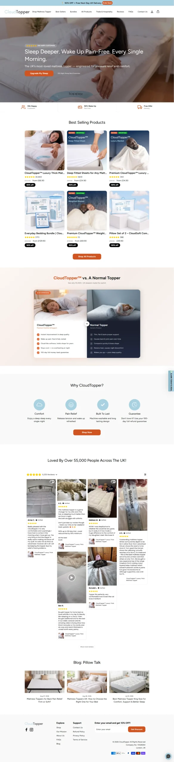 Cloud Topper full page preview